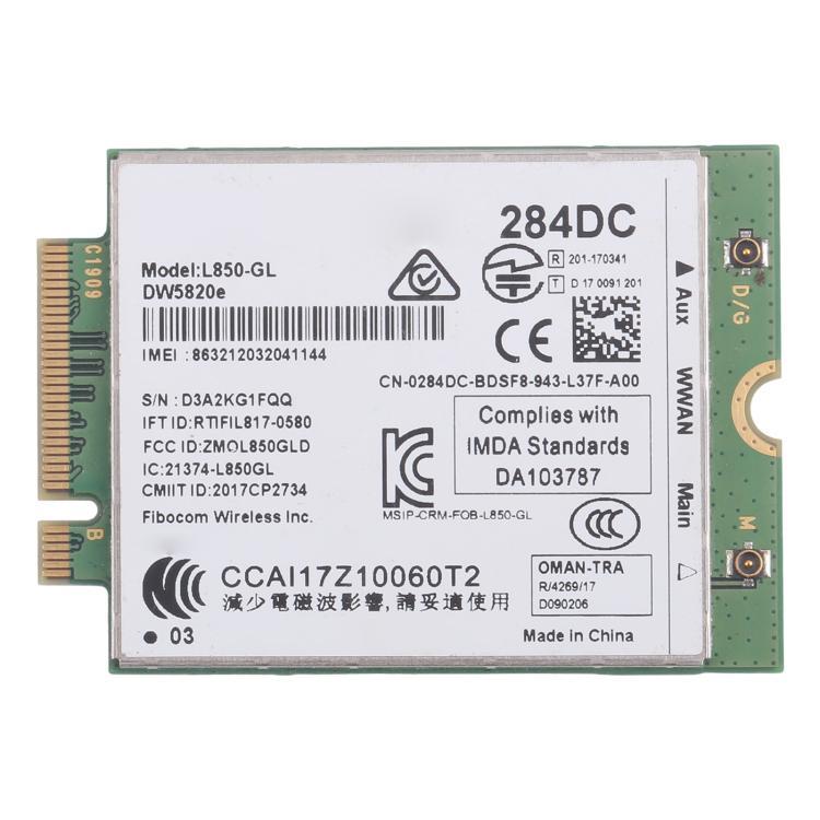 PC แล็ปท็อปอะไหล่ L850-GL DW5820E 284DC 4G โมดูลไร้สายสําหรับ DELL 5410 5420 5430 3510 5530