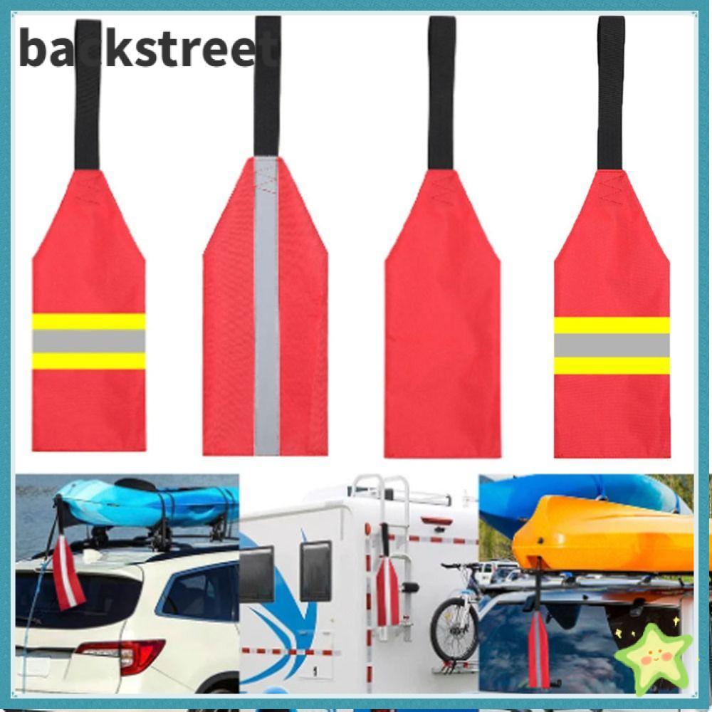 BACKSTAGEDRV Kayak Safety Flag, 36*12 ซม.3 สี Travel Flag, 2024 คําเตือนธง Kayak Accessories