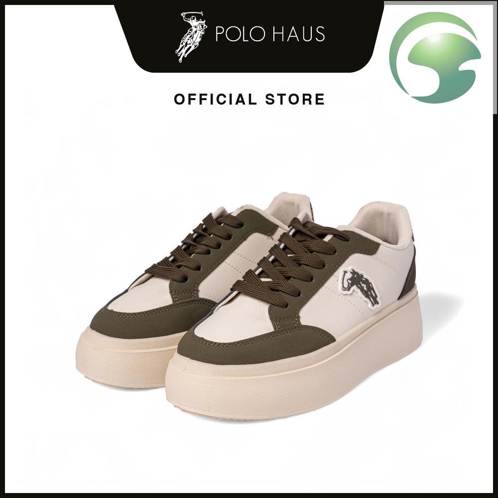 AH4 POLO Ladies Janeille Comfy รองเท้าผ้าใบสไตล์รองเท้า -P62405-TF01SV-73-สีเขียว