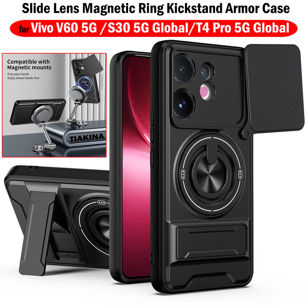 หมุนสไลด์เลนส์ Funda สําหรับ Vivo V60 5G Global Case แหวนแม่เหล็กสําหรับ Vivo S30 T4 PRO 5G Global C