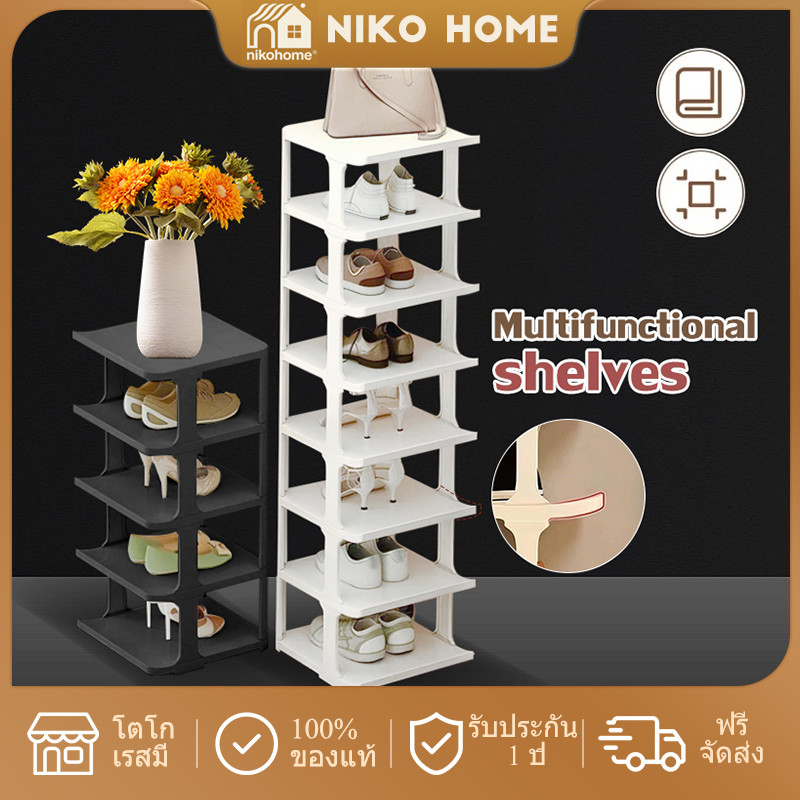 NIKOHOME ชั้นวางรองเท้า ที่เก็บรองเท้า Shoe Rack ทนทาน มีให้เลือกหลากหลายชั้น ประหยัดพื้นที่ กันน้ำกันฝุ่นได้ดี