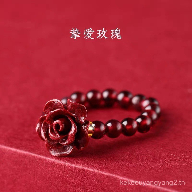 2026ขายส่งชาดแหวนนิ้วชี้แหวนวิ่งโกเมนเทียมหางซอกออกแบบ เบนมิง ปีสีม่วงทรายทองแหวนหางผู้หญิง