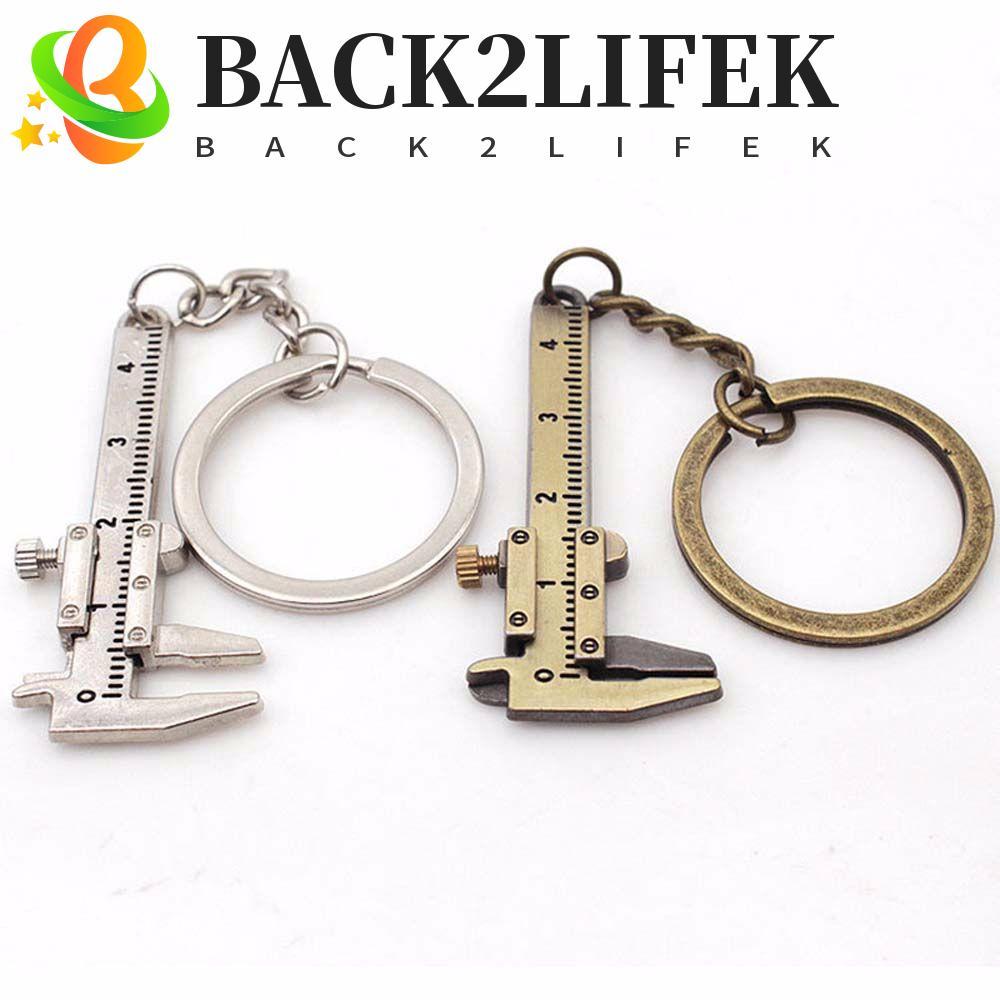 BACK2LIFEK พวงกุญแจมือถือส่วนย่อยจี้ขนาดพวงกุญแจมินิเวอร์เนียคาลิปเปอร์ 0-4 ซม.Gadget พวงกุญแจรถวัด