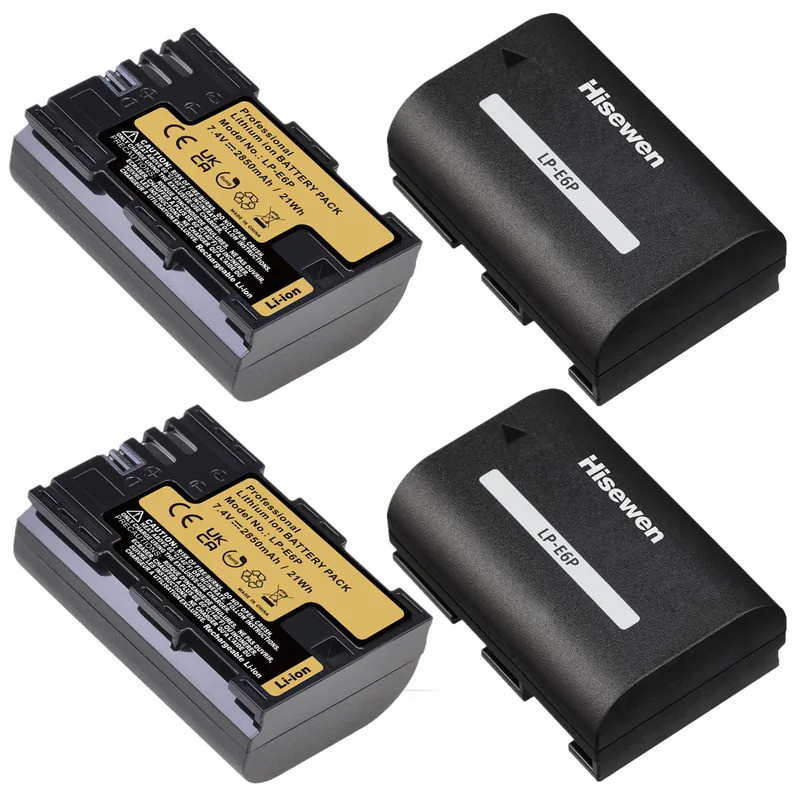 4X2850mAh LP-E6P LP E6P แบตเตอรี่สําหรับ Canon EOS R5 Mark II 5D Mark III