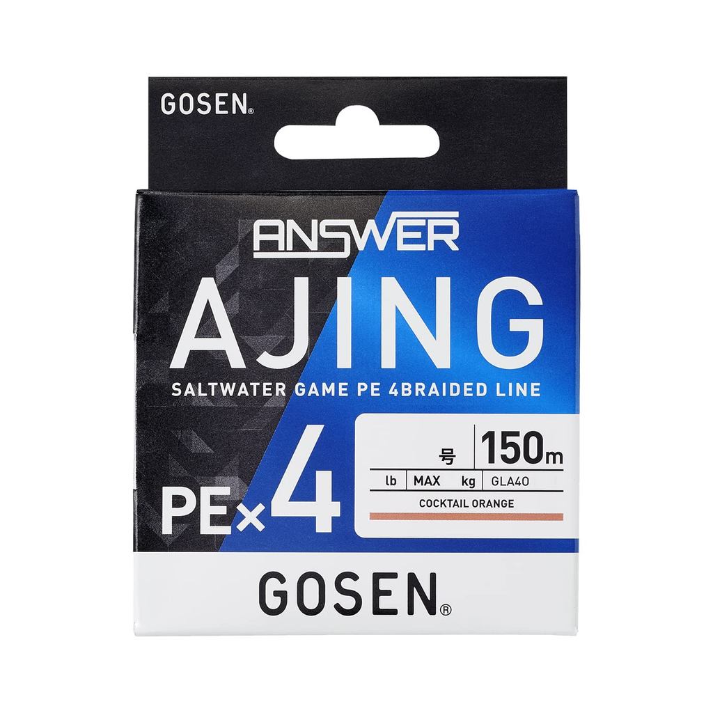 GOSEN Answer Ajing PE Line 150m - 4 Strands (Various Diameters)