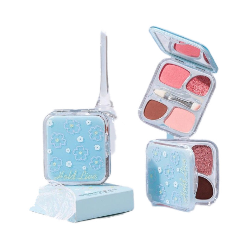 พร้อมสต็อก HOLD LIVE HOLD LIVE Magic Lying Silkworm Powder Palette Four-Color Small Eyeshadow ใหม่แบ