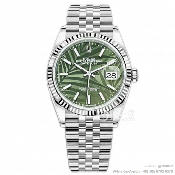 R R0LEX Original Label 1: 1 Classic Hot-ขาย Palm Leaf Log 36mm นาฬิกาผู้หญิง Full Range Multi-Color 