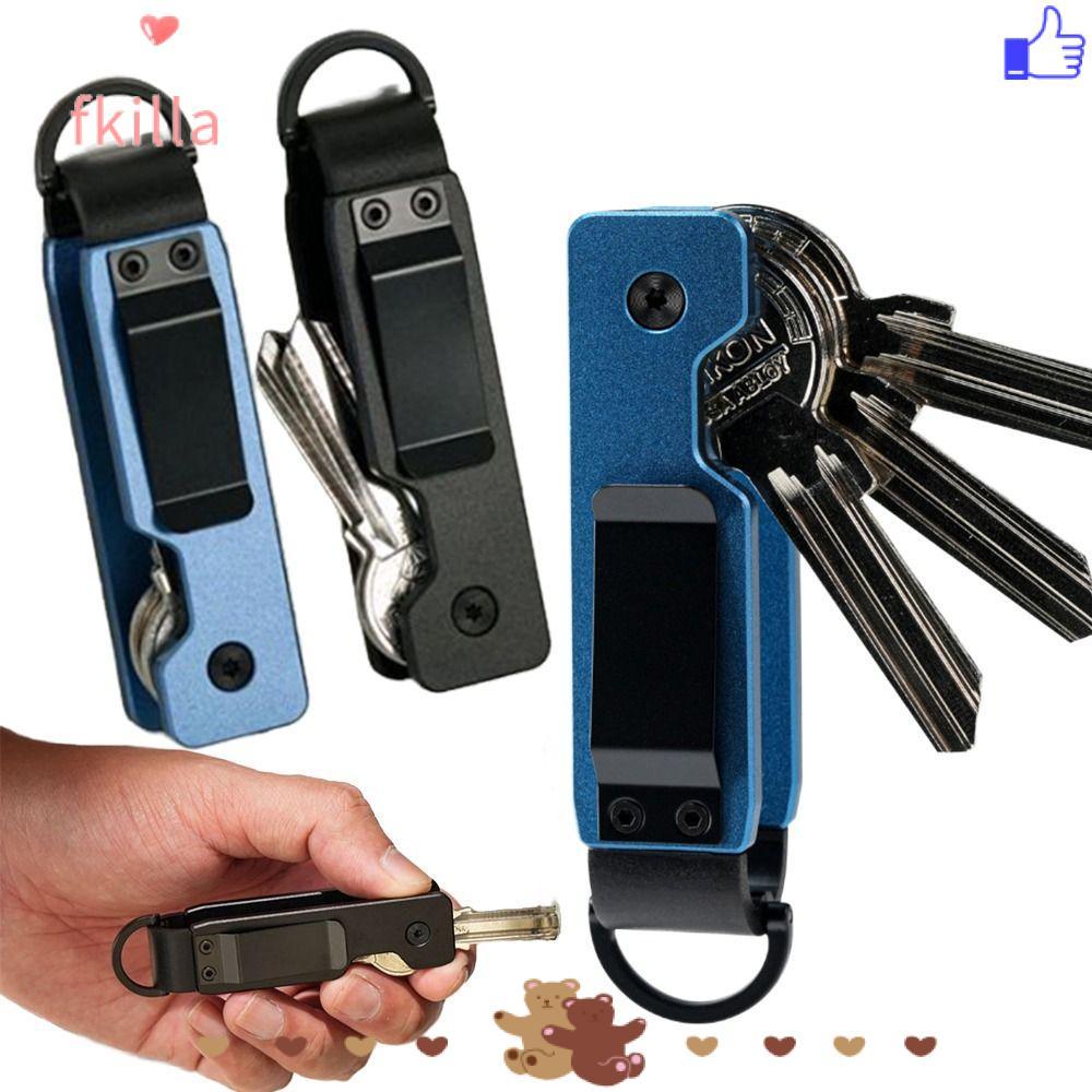 FKIL Key Organizer, Metal Compact Key Holder, 2-5 Keys Minimalist Keys Bag Outdoor