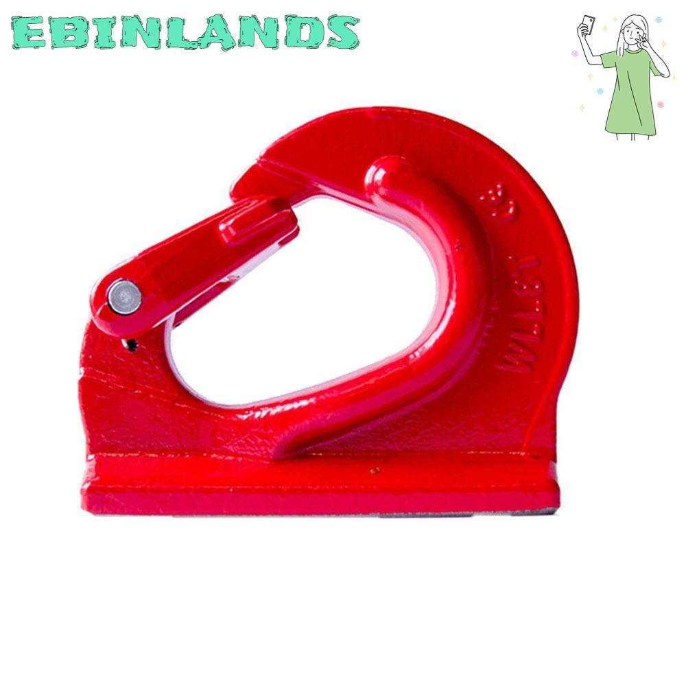 EBINLANDSFA ตะขอยกสําหรับงานหนัก, เหล็กโลหะผสมสีแดง G80 Weld-on Anchor Hook, 2T พร้อมสลักปลอม 4400lb