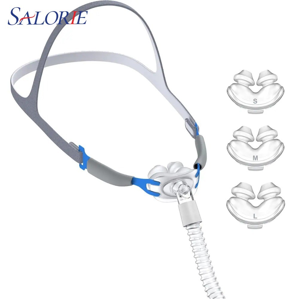 Nose CPAP MASK Full Set Nasal Mask Headgear Soft Tube-Easy to Connect Leak-Proof for Home CPAP Machi