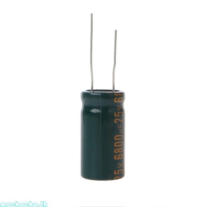Mochocho 25V 6800uF Capacitance Electrolytic Radial Capacitor ความถี่ต่ํา ESR