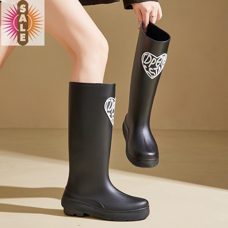 Ap High-top รองเท้าฝนผู้หญิงแฟชั่นกลางแจ้งยาวรองเท้าฝน Camping Four Seasons รองเท้าน้ํารองเท้าน้ํากล