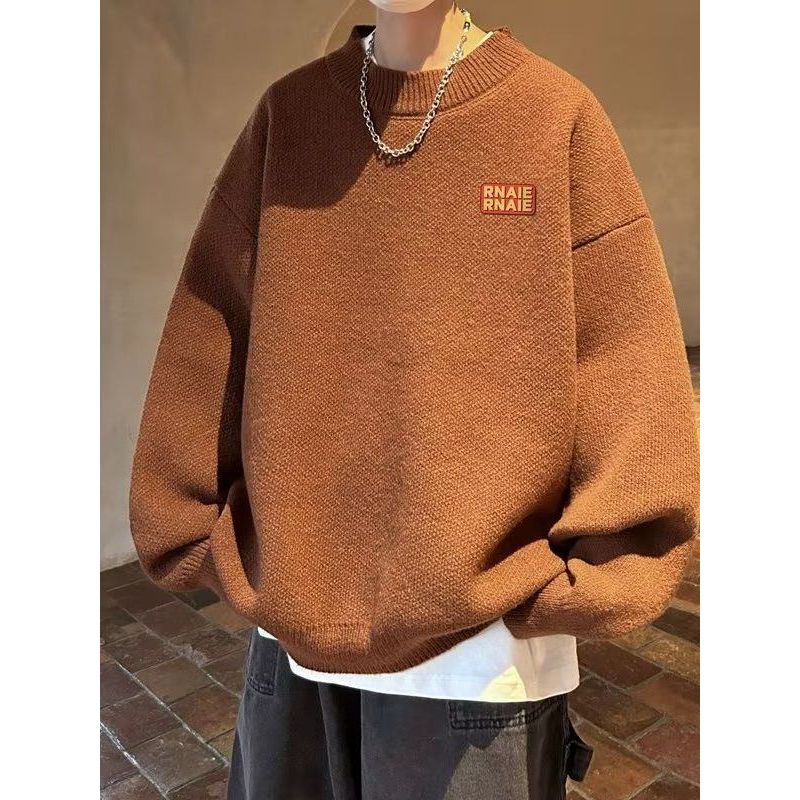 สเวสเตอร์ เสื้อ sweater เสื้อสเวตเตอร์คอกึ่งสูงหนาพิเศษสำหรับผู้ชายเสื้อสเวตเตอร์บุขนกำมะหยี่ลำลองแบ