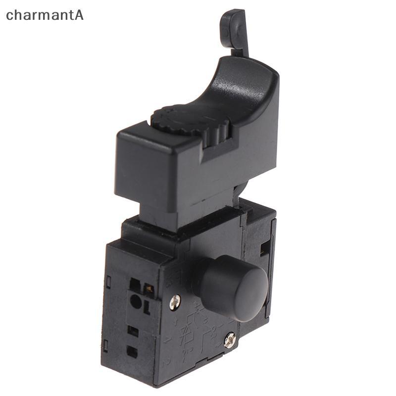 CharmantA FA2-6/1BEK สีดํา 6a 250v สว่านไฟฟ้าควบคุมความเร็วสวิตช์ปุ่มทริกเกอร์ VN