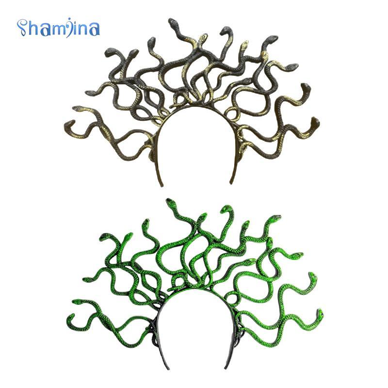 ที่คาดผมเมดูซ่า ทรงงู สวมสบาย พร้อมใช้งานสำหรับคอสเพลย์และการแสดงบนเวที - รูปที่ 3