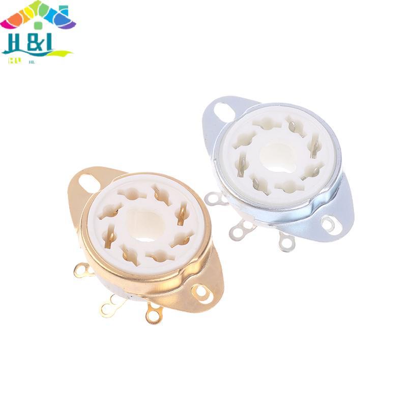 H&L Dec 1Pc 8Pin GZC8-Y-6 Octal Tube Socket เซรามิควาล์วฐานแจ็คสําหรับ KT88/6550/EL34/6P6P/6V6/6N8P/