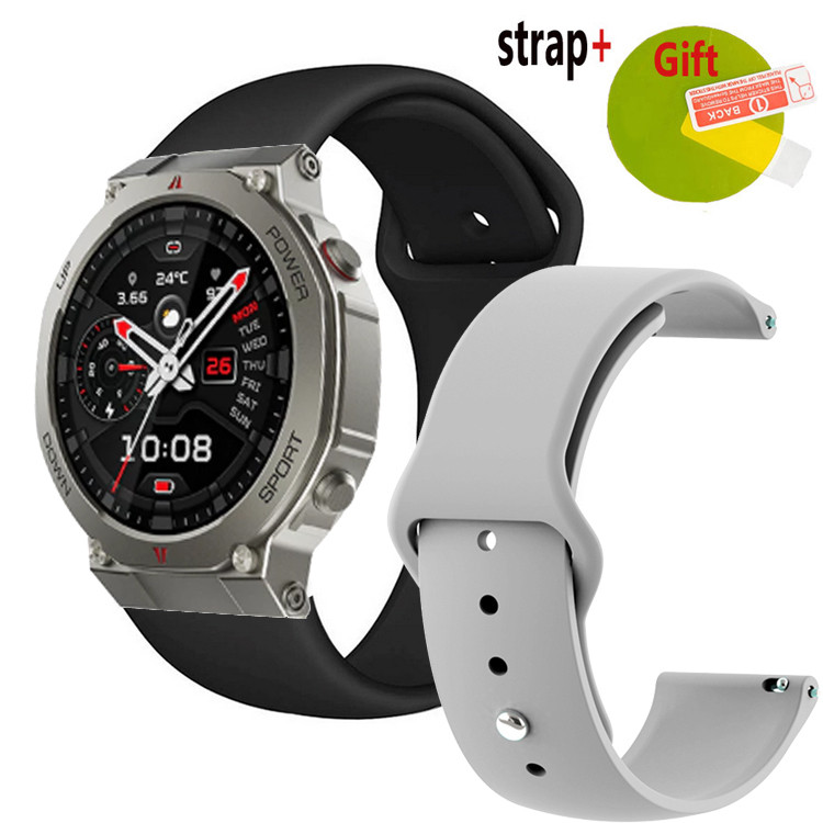 Black Shark GS3 Ultra Smart Watch Strap สายซิลิโคนสําหรับ Black Shark GS3 Ultra สมาร์ทวอท์ชป้องกันหน้าจอฟิล์มสายรัดข้อมือสร้อยข้อมืออุปกรณ์เสริม