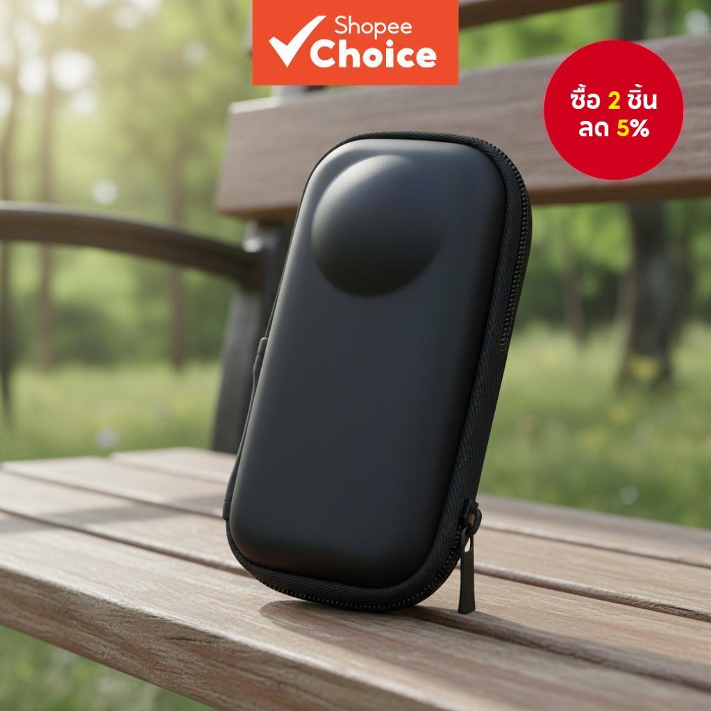 กล่องเคสสีดําสําหรับใส่กล้อง PULUZ Insta360 X3 และ ONE X2
