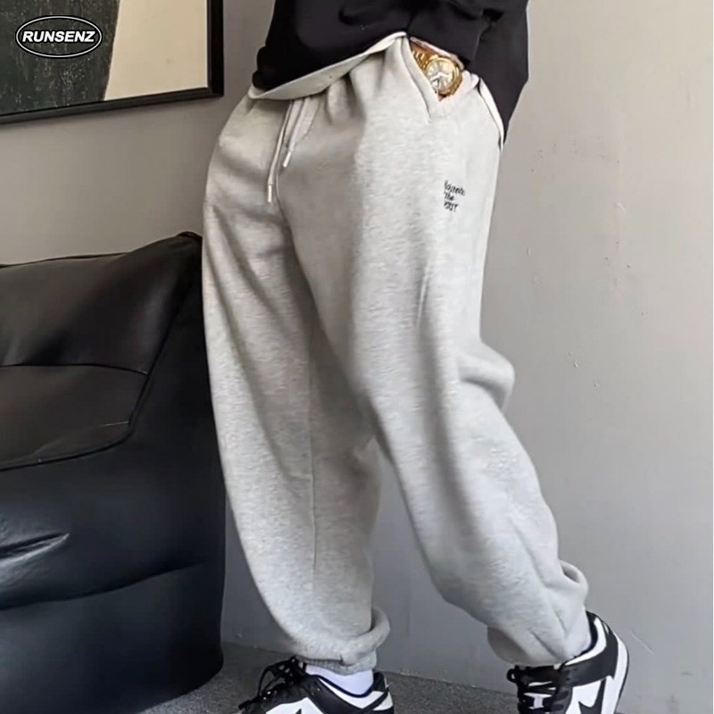 M-8XL Basic Thin Jogger Pants Men Big Size Sweatpants Casual Simple Long Pants