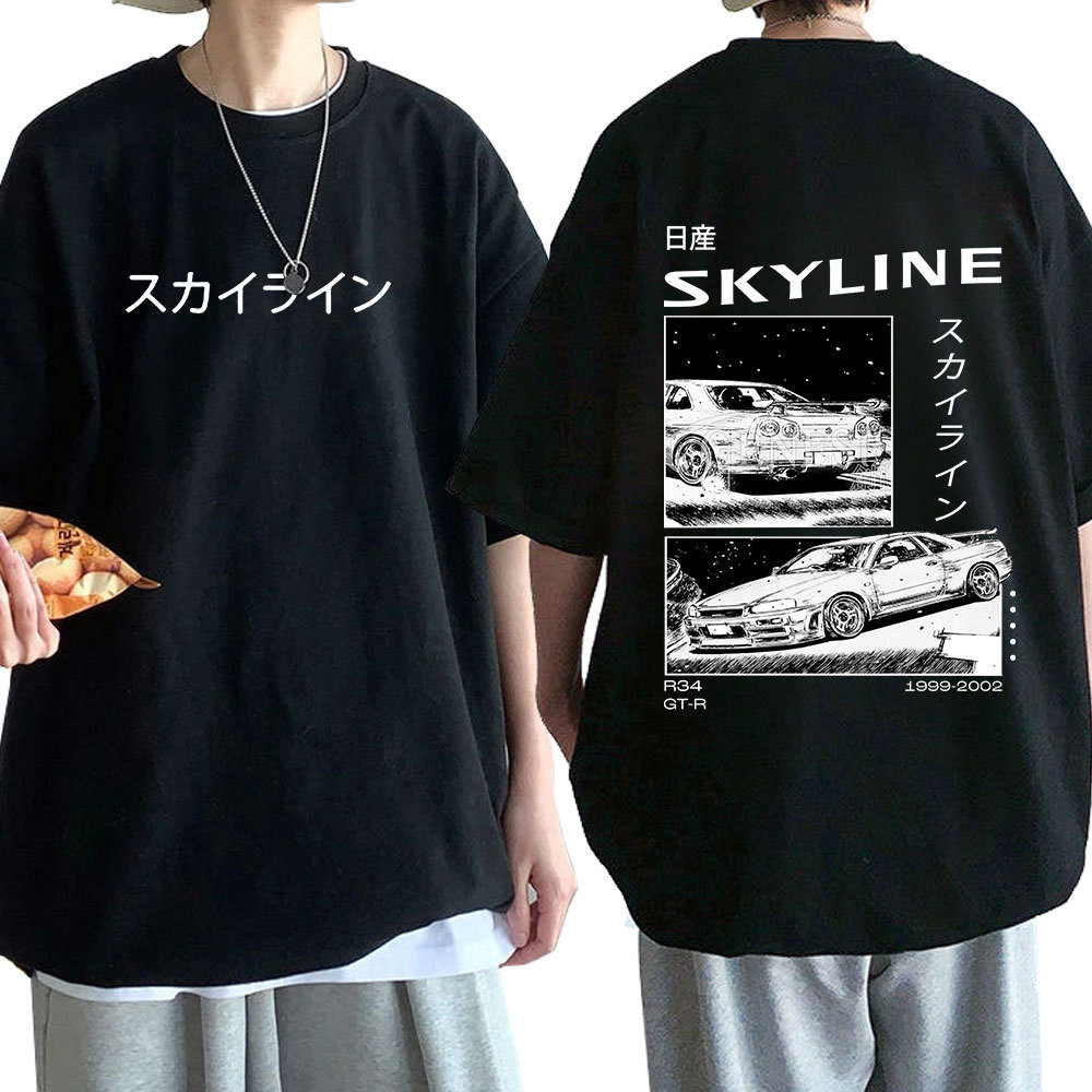 เสื้อยืดสองด้าน O-neck ธีม Anime Drift AE86 Initial D