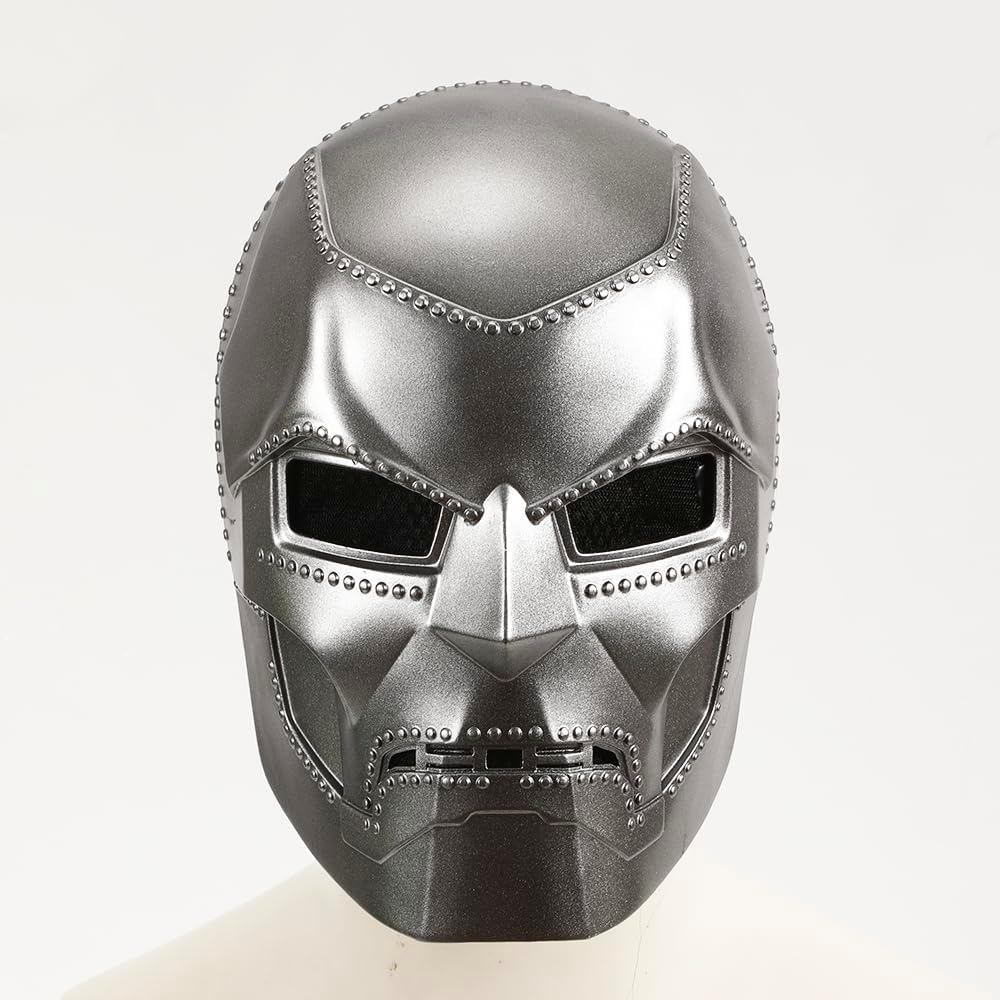 หน้ากากคอสเพลย์ Dr Doom - หน้าปีศาจฮาโลวีนน่ากลัว - เครื่องแต่งกายซอมบี้ที่น่ากลัว
