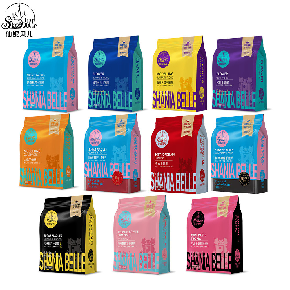 SHANIABELLE Multi Pattern 454g Gum Paste Moisture-proof,Universal,ดอกไม้,โมเดล,Suagr Plaques,Bowknot Gum Paste DIY Baking Cake Decor
