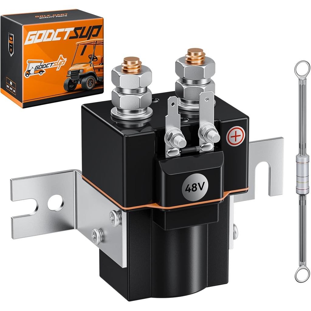 Club Car 48V Solenoid สําหรับ Club Car DS 1995-UP & Precedent 2004-2008 รุ่นไฟฟ้า, รถกอล์ฟ 4 Termina
