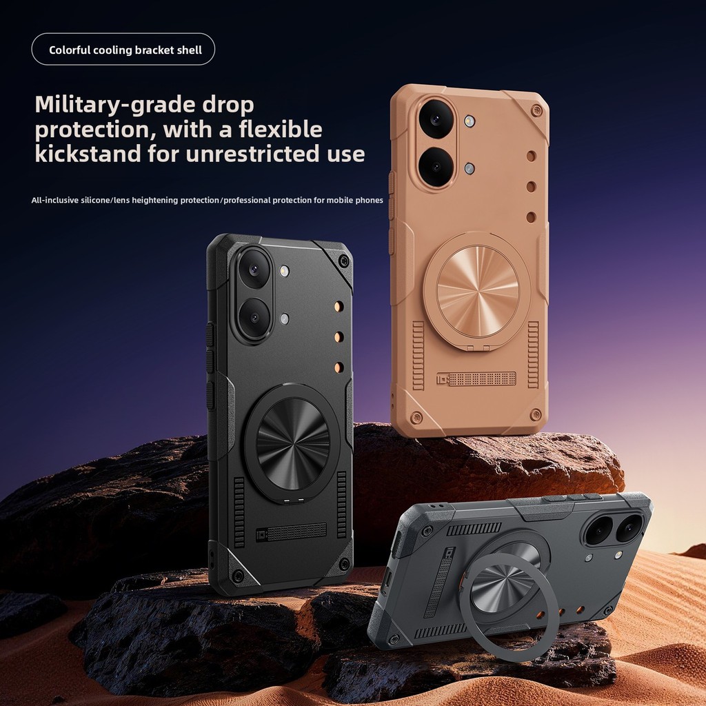 ใหม่สําหรับ Redmi Turbo 5 Max 4 Pro Poco X7 X8 Pro Max F7 F8 Pro/Ultra K90 Xiaomi 17 Pro Max เกราะแม่เหล็กถุงลมนิรภัย Anti Fall เคสโทรศัพท์ผู้ถือฝาครอบการกระจายความร้อน Soft TPU ปลอก