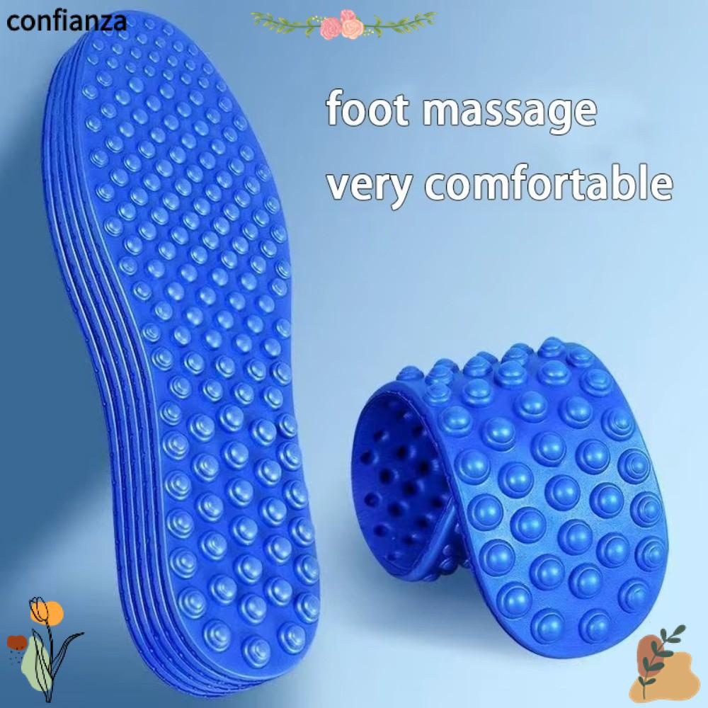 CONFIANZA 1 คู่บรรเทาเท้าความเมื่อยล้ารองเท้า Insoles, Cushioning ความยืดหยุ่นสูงพื้นรองเท้านวด, สบาย EVA Soft Finger Pressure Board ออกแบบกีฬา Insoles สําหรับผู้ชายผู้หญิง