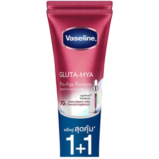 Vaseline วาสลีน กลูต้า-ไฮยา เซรั่ม เบิสท์ โลชั่น โปร-เอจ รีสโตร์ 290 มล.แพ็คคู่