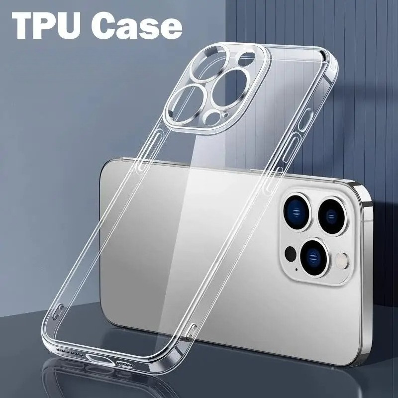 Ultra Thin Clearเคสโทรศัพท์สําหรับiPhone 17 16 15 14 13 12 11 Pro XR X XS Max 8 7 6 Plus 17 Air 17e 16e 13 12 Miniซิลิโคนนุ่มปกหลังโปร่งใส