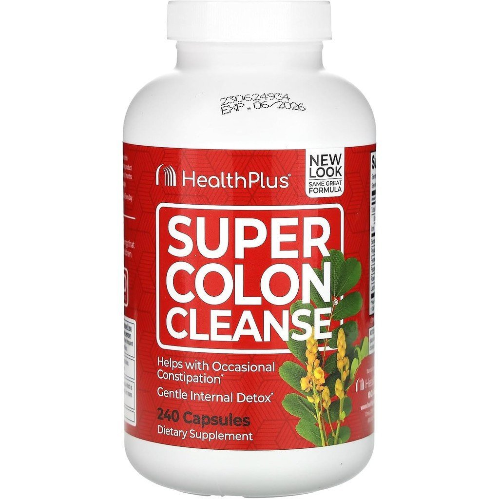 Health Plus Inc Super Colon Cleanse 530 มก. 240 แคปซูล แพ็คเกจอาจวารี CH3G