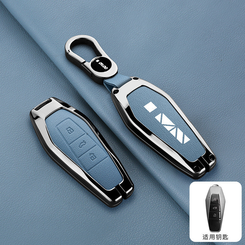 โลหะผสม + หนัง Key สําหรับ Jaecoo J6 J AIQAR EQ7 EQ5 EQ3 CHERY iCar 03 icar 03 EV Remote Key ผู้ถือพวงกุญแจอุปกรณ์เสริม