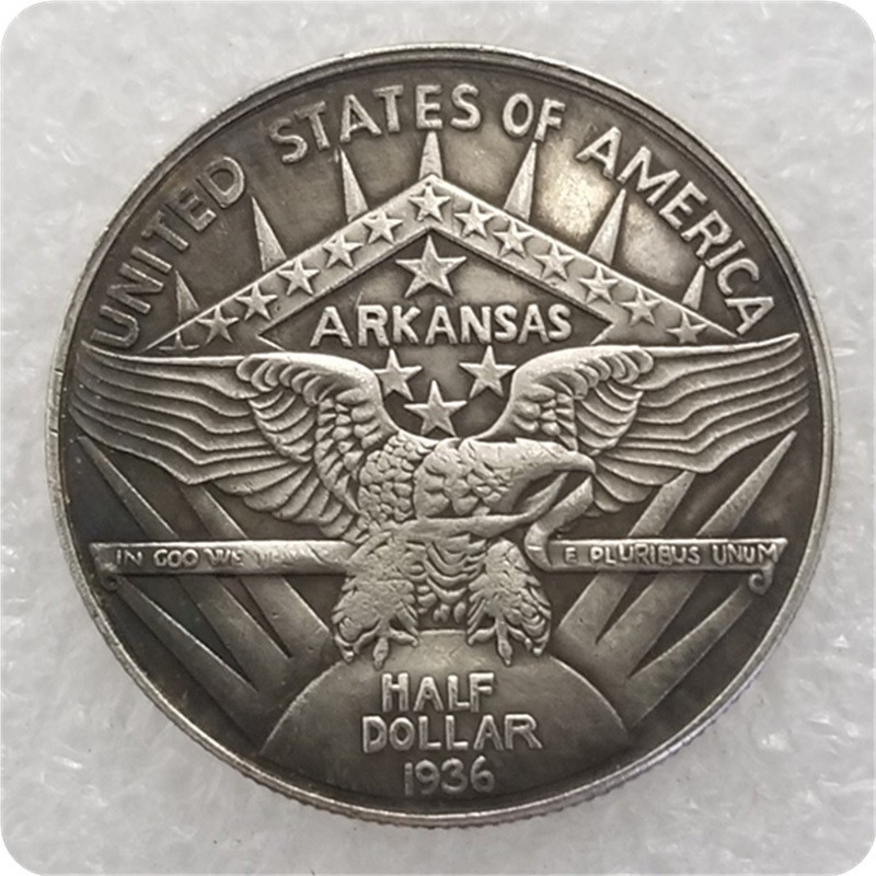 งานฝีมือโบราณ American Half Dollar 1936 ROB Silver Dollar Commemorative Coin Collection#1577仿古工艺品美国半