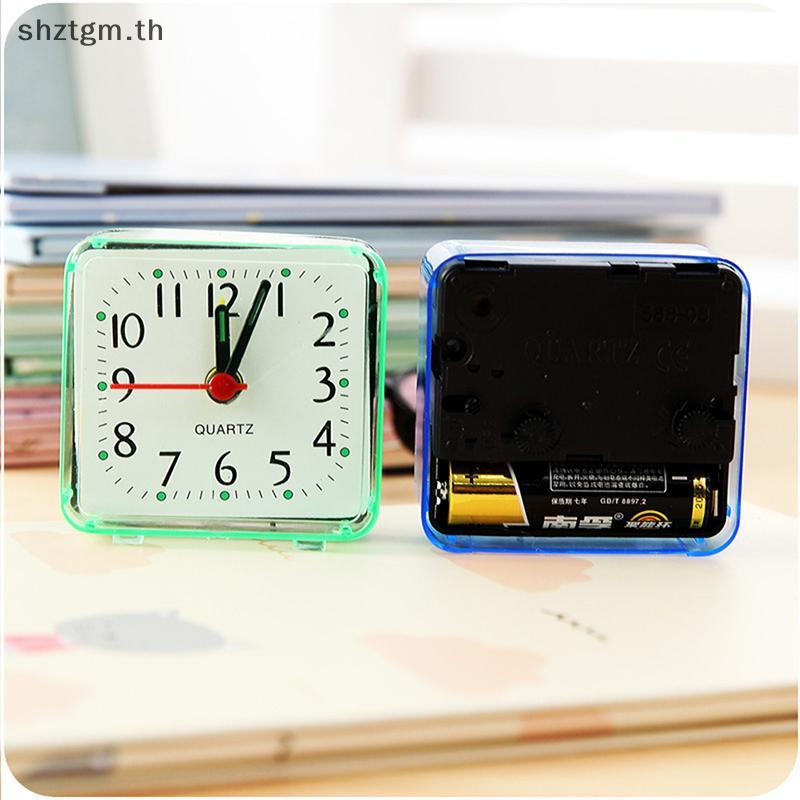 SHZTGM น่ารักนักเรียน Analog Alarm Clo Squarepact เดสก์ท็อปข้างเตียงอิเล็กทรอนิกส์ Decor TH