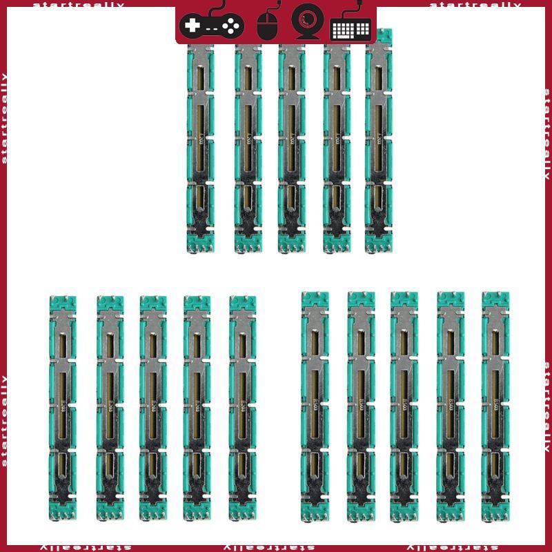 ST 5PCS 75 มม.ต้านทาน B103 10KOhm Potentiometer 10K B10K SC6080GH สไลด์ปรับหมุนฟิล์มคาร์บอน A20K B20