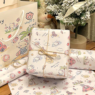5 ชิ้น 50*70CMลายการ์ตูน ลายน่ารักกระดาษห่อ กระดาษห่อของขวัญ ปกหนังสือ มีลายให้เลือกเยอะมาก บรรจุภัณฑ์ของขวัญวันเกิด