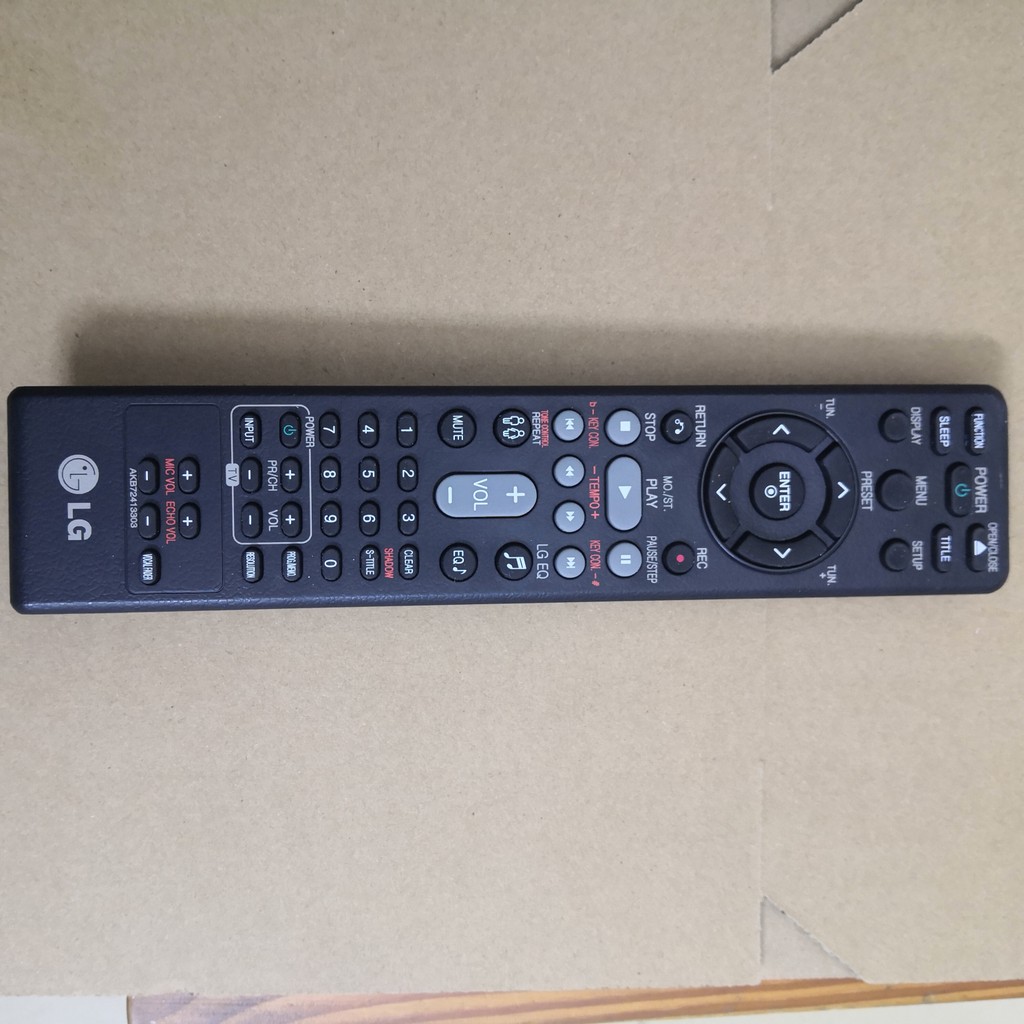 รีโมทคอนโทรลเสียงดีวีดีโฮมเธียเตอร์ LG มือสองดั้งเดิม: AKB72413303