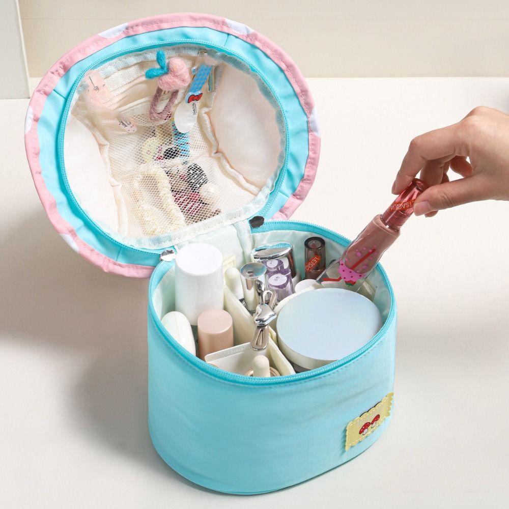 GETCOUPON Toiletry Bag กระเป๋าเดินทาง, กระเป๋าเครื่องสําอางแต่งหน้ารูปเห็ดความจุขนาดใหญ่, ที่เก็บแบบพกพา Travel Organizer - รูปที่ 4