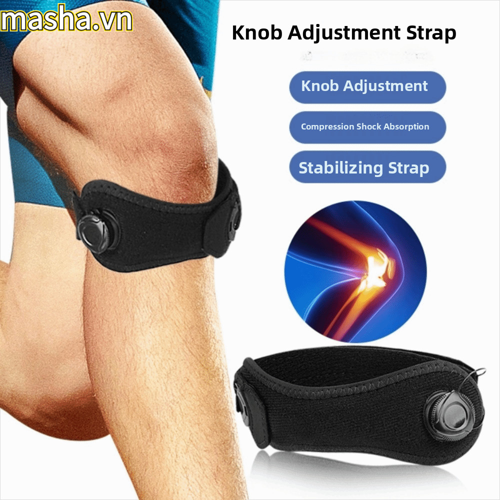 สนับเข่ากีฬา, Patella Support Booster Pressure Knob Knob Knee Guard, Women & Men เบาะแบบปรับได้ Brea