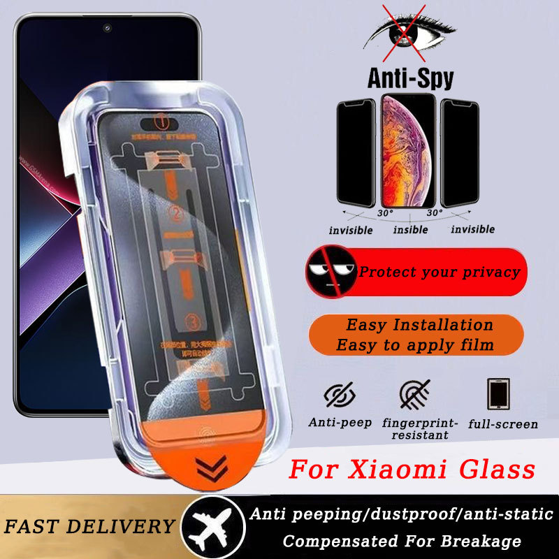 ทำความสะอาดฝุ่นโดยอัตโนมัติ ฟิล์มกระจก iิล์มกันเสือก กันมองข้าง สำหรับ Xiaomi POCO C75 C65 C61 C55 C