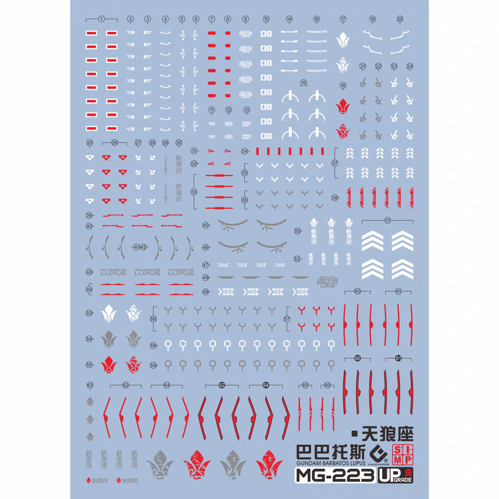 DECAL EVO MG 1/100 Barbatos Lupus