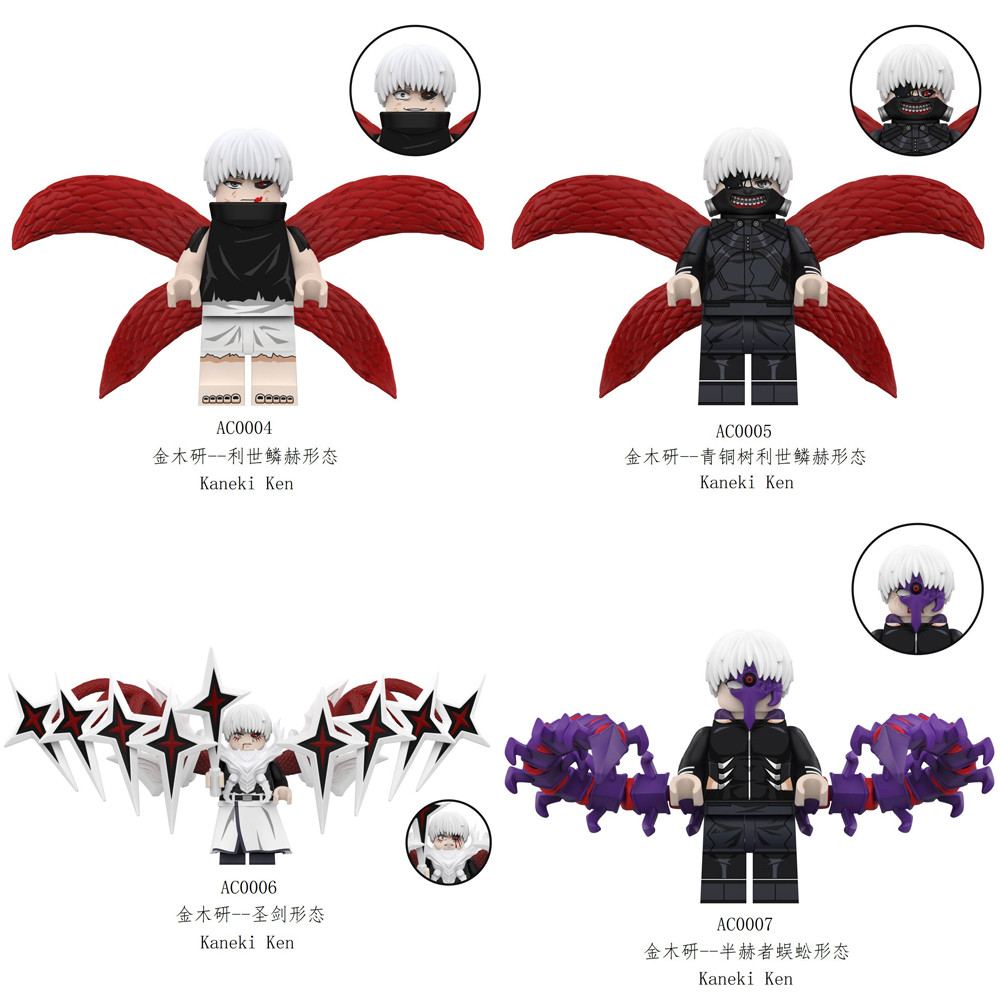 AC0004-0007 ซีรีส์อนิเมะ Tokyo Ghoul Kaneki Ken ประกอบโมเดลตัวเลข