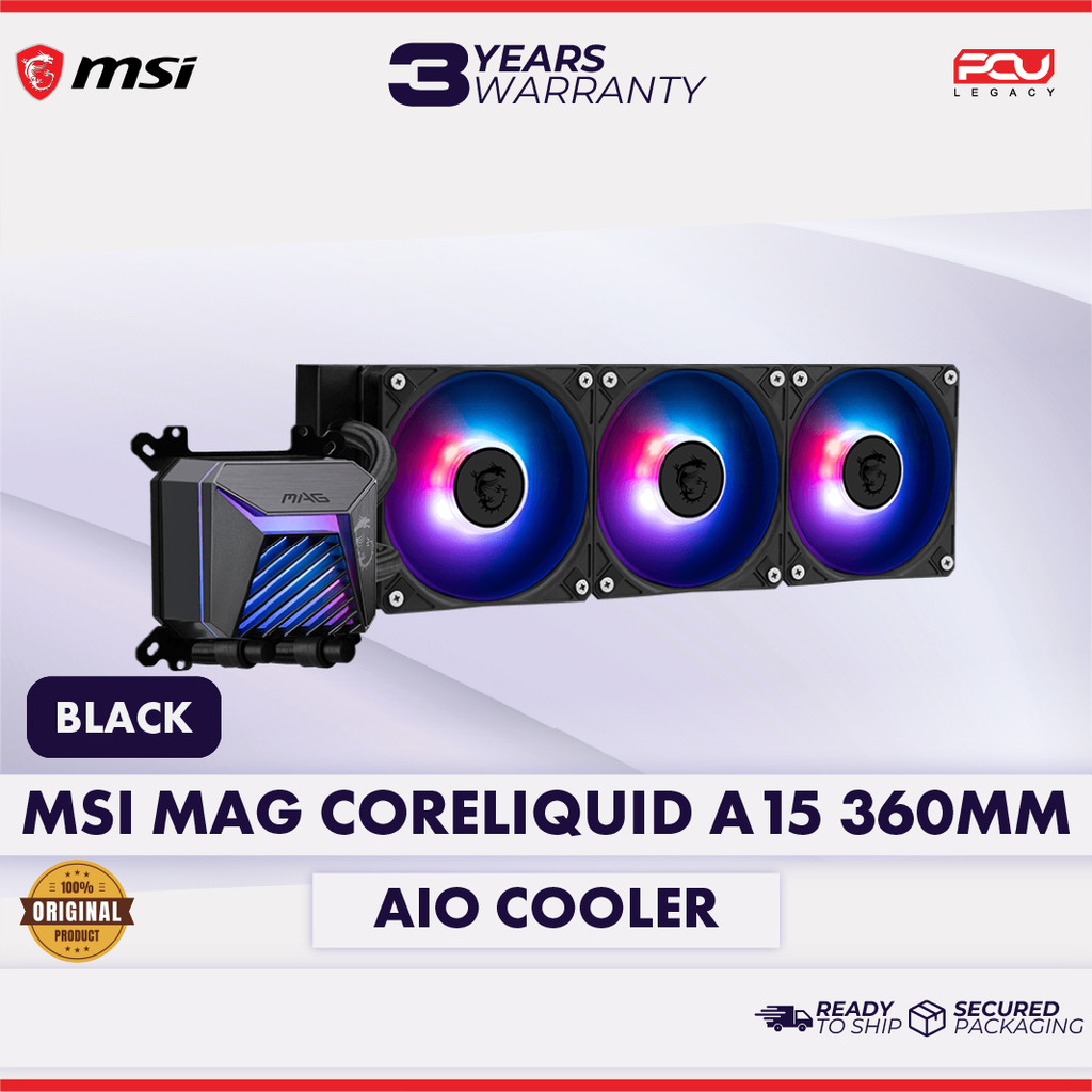 MSI MAG CORELIQUID A15 360MM AIO CPU COOLER