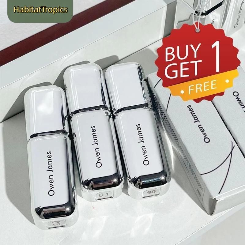 【จัดส่งในพื้นที่】 【ซื้อ 1 แถม 1】ลิปกลอสเนื้อแมทกำมะหยี่ของ Owen James ติดทนนาน กันน้ำ ไม่ติดทน เครื่