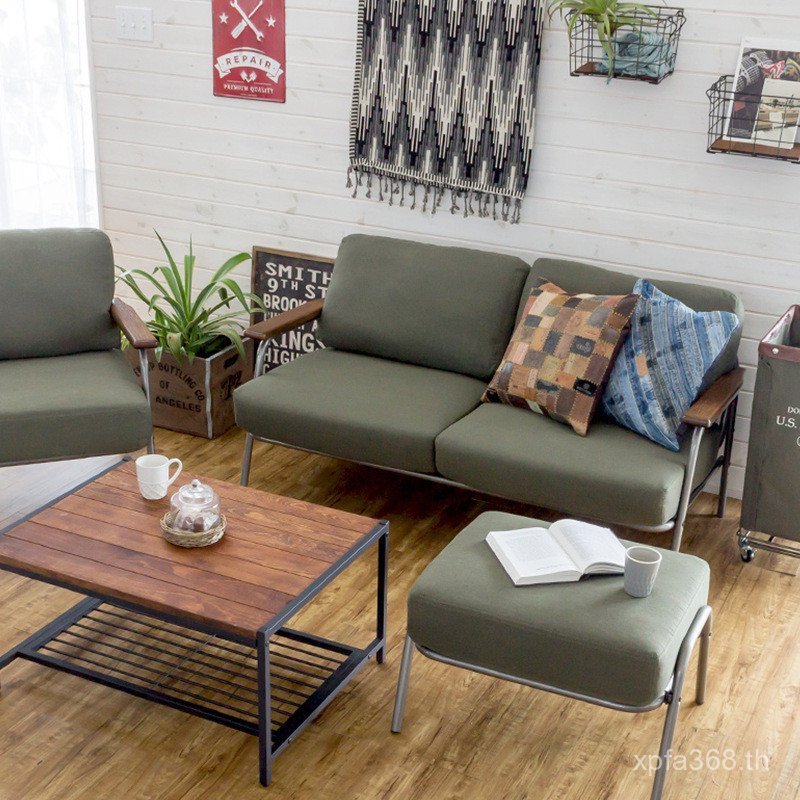 พาร์ทเมนท์ขนาดเล็กสํานักงานโซฟาขนาดเล็กโซฟาเดี่ยวสไตล์อุตสาหกรรมพนักพิงระเบียงด้อยเก้าอี้โซฟาที่เดิน