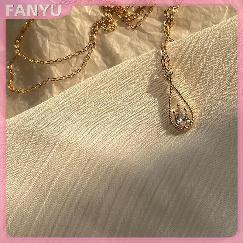 SGL Simple Alloy Rhinestone หยดน้ําจี้สร้อยคอสําหรับผู้หญิงเครื่องประดับของขวัญ SGL