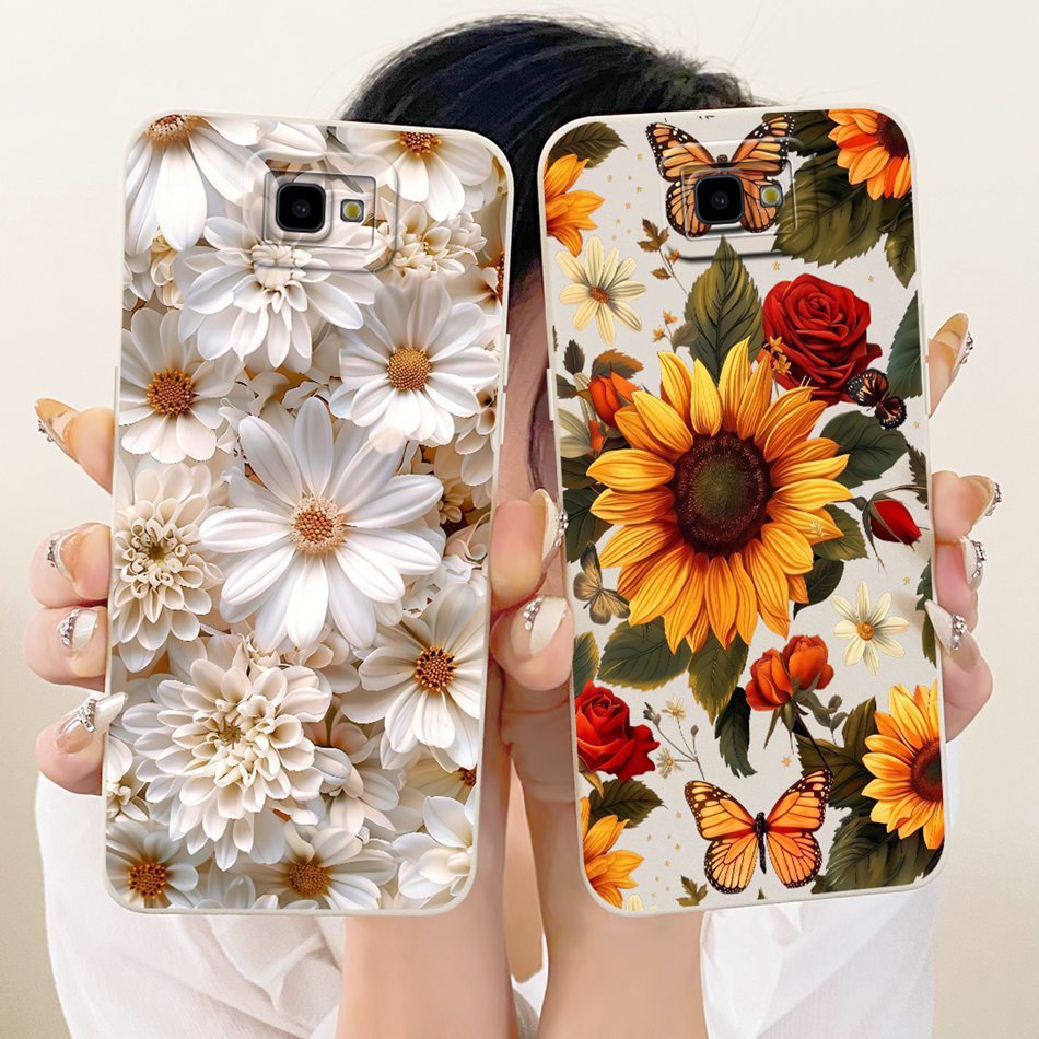 สําหรับ Samsung Galaxy J4+ J4 Core เลนส์ป้องกันกรณี J4Core J4Plus J415F J410F สวย Daisy Sunflower ซิ