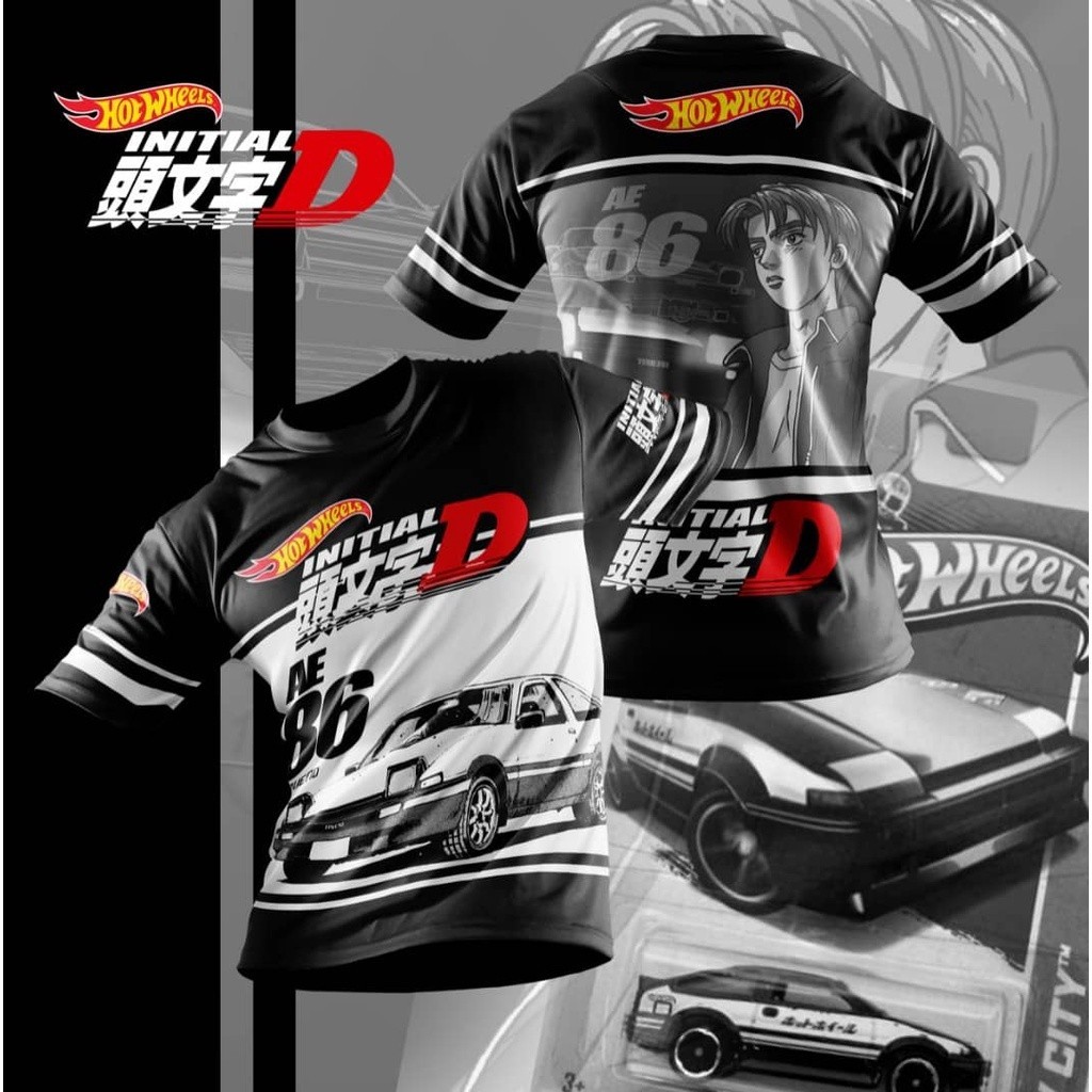 เสื้อยืด Hot Wheels Initial D AE 86 แขนสั้น สำหรับนักสะสม