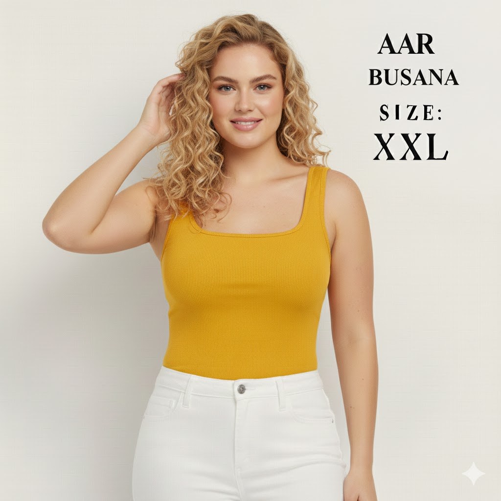 Megan Bigsize เสื้อกล้าม 2 ชั้น Bb (70 กก.–85 กก.) ยืด Jarsey Spandex สบายทุกวัน